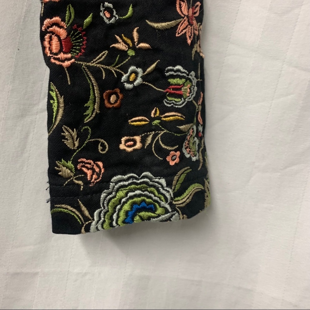 Black Embroidered Cotton Jacket - Picture 3 of 4